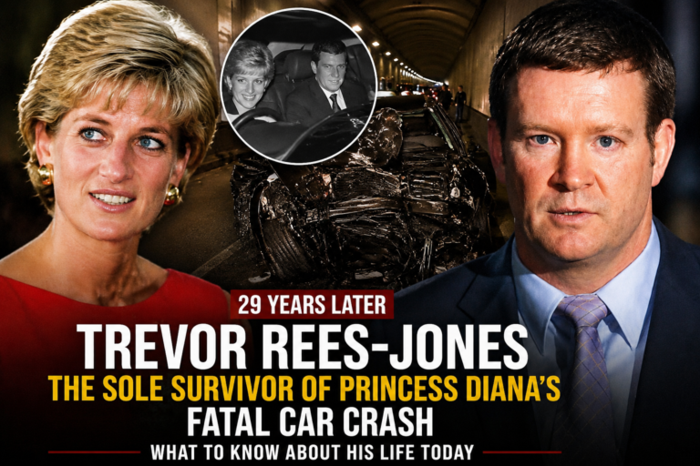 Trevor Rees-Jones and Princess Diana featured in a news graphic about the 1997 fatal car crash