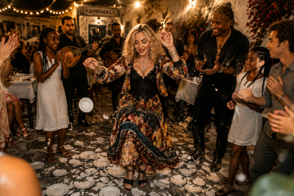Madonna Celebrates 68th Birthday in Greece With Family, Akeem Morris and a Traditional Island Celebration 3 1c25f8b7 dac8 4de5 95d4 7282704191ef
