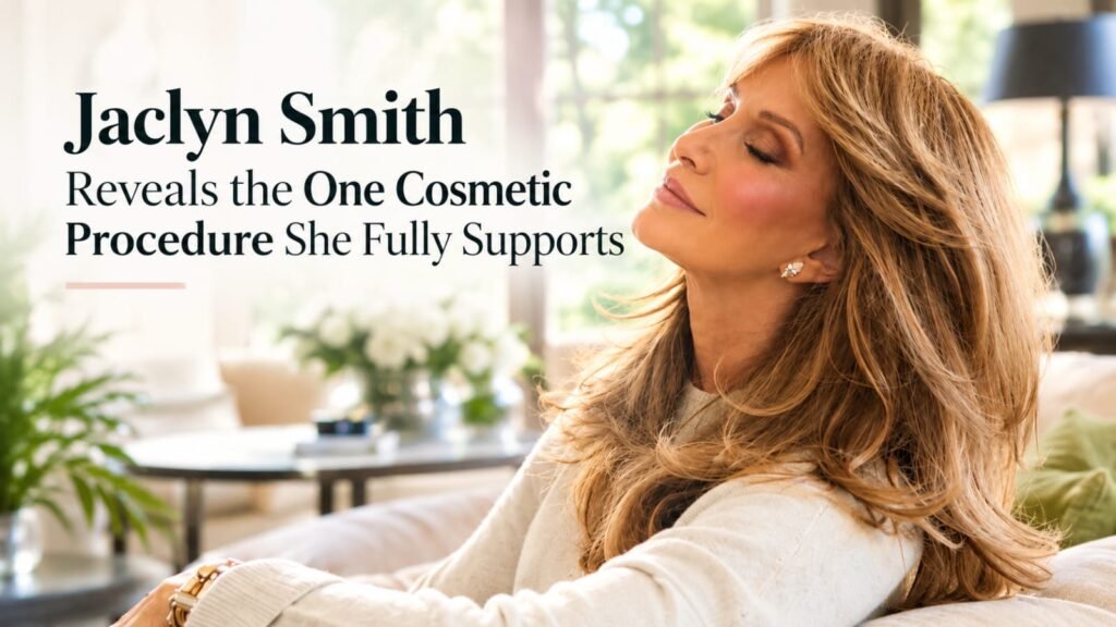 Jaclyn Smith discussing cosmetic procedures and her beauty approach at age 80