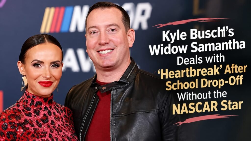 Samantha Busch with late NASCAR driver Kyle Busch before his final birthday tribute