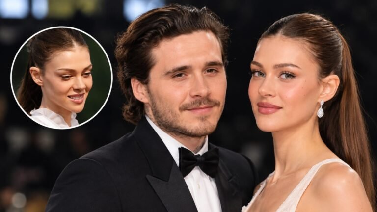 Nicola Peltz on the red carpet during a moment involving Brooklyn Beckham