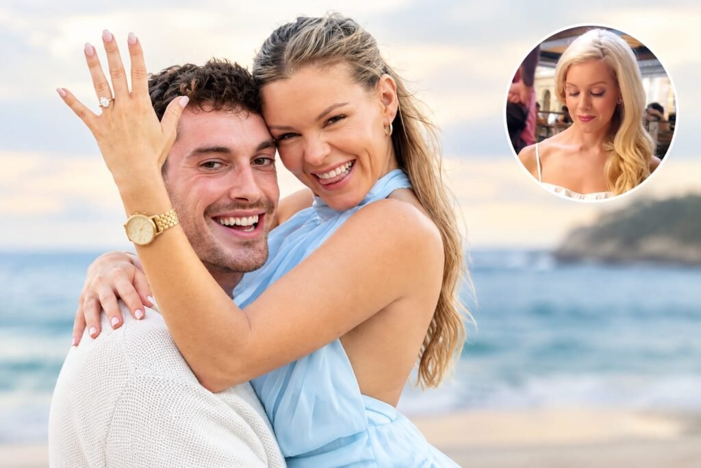 Engaged couple celebrating their engagement with engagement etiquette advice
