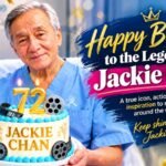 Jackie Chan celebrating his 72nd birthday and enduring action movie legacy