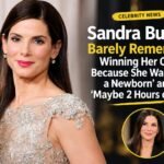 Sandra Bullock at her first Oscar night while caring for her newborn son