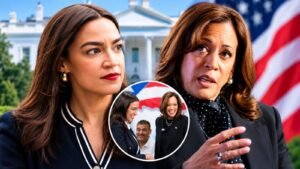 Kamala Harris vs Donald Trump in a US political campaign