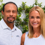 Tiger Woods and Vanessa Trump smiling together as their relationship becomes public