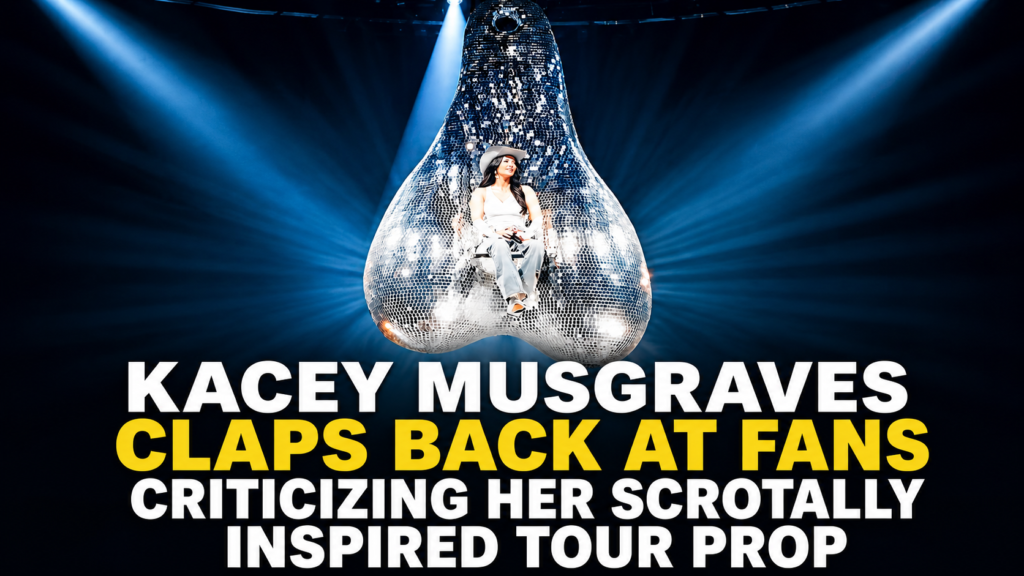 Kacey Musgraves performing during her Middle of Nowhere Tour with a unique disco ball stage prop
