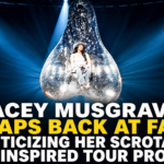 Kacey Musgraves performing during her Middle of Nowhere Tour with a unique disco ball stage prop