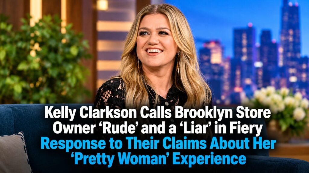Kelly Clarkson discusses her Pretty Woman shopping experience and dispute with a Brooklyn store owner.